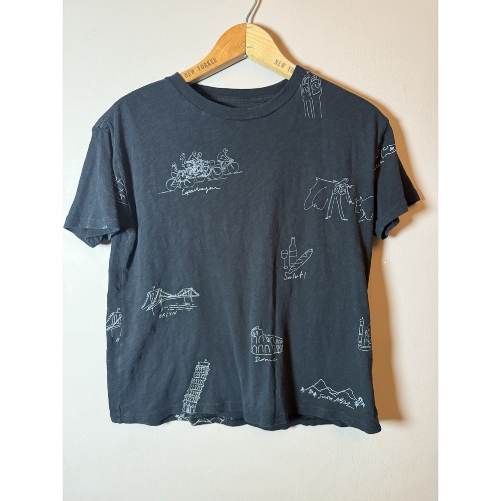NWT J.Crew Destination Traveler City Graphic‎ tee T-shirt Top Sz XS